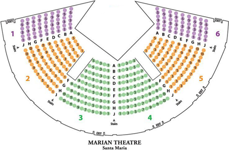 Marian Theatre seat chart