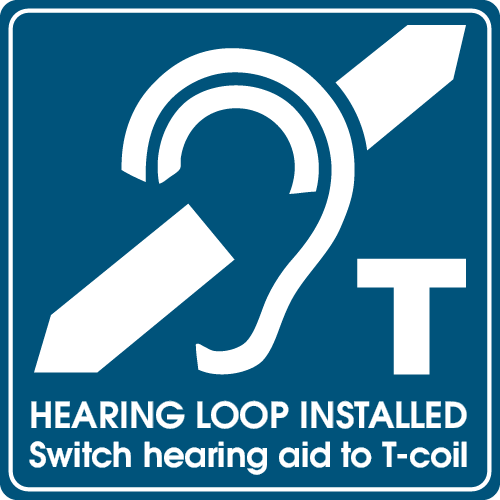 Logotipo de bucle auditivo instalado