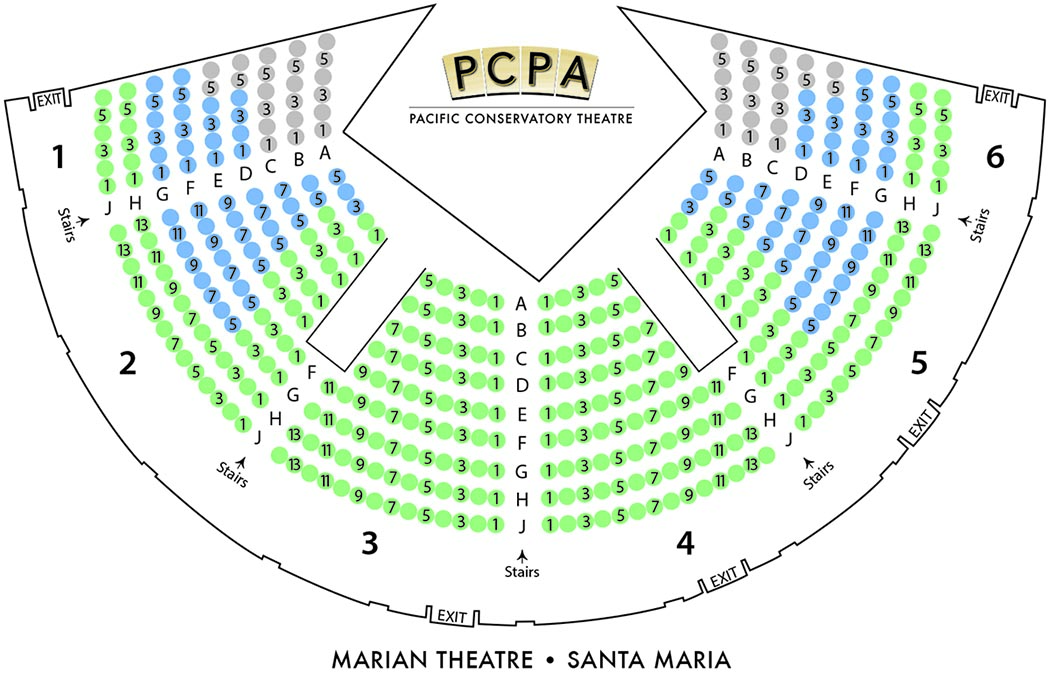 Marian Theater Seat chart