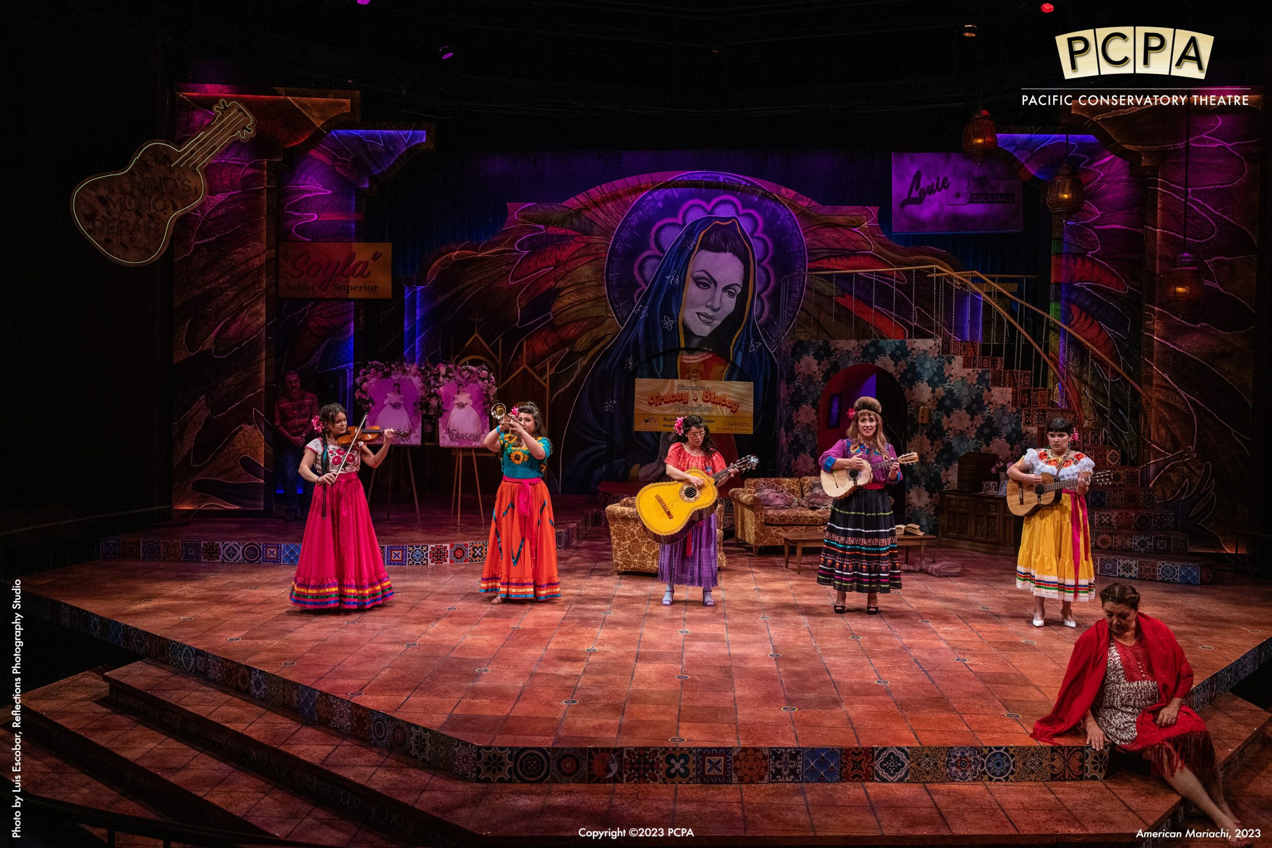 American Mariachi women playing instruments