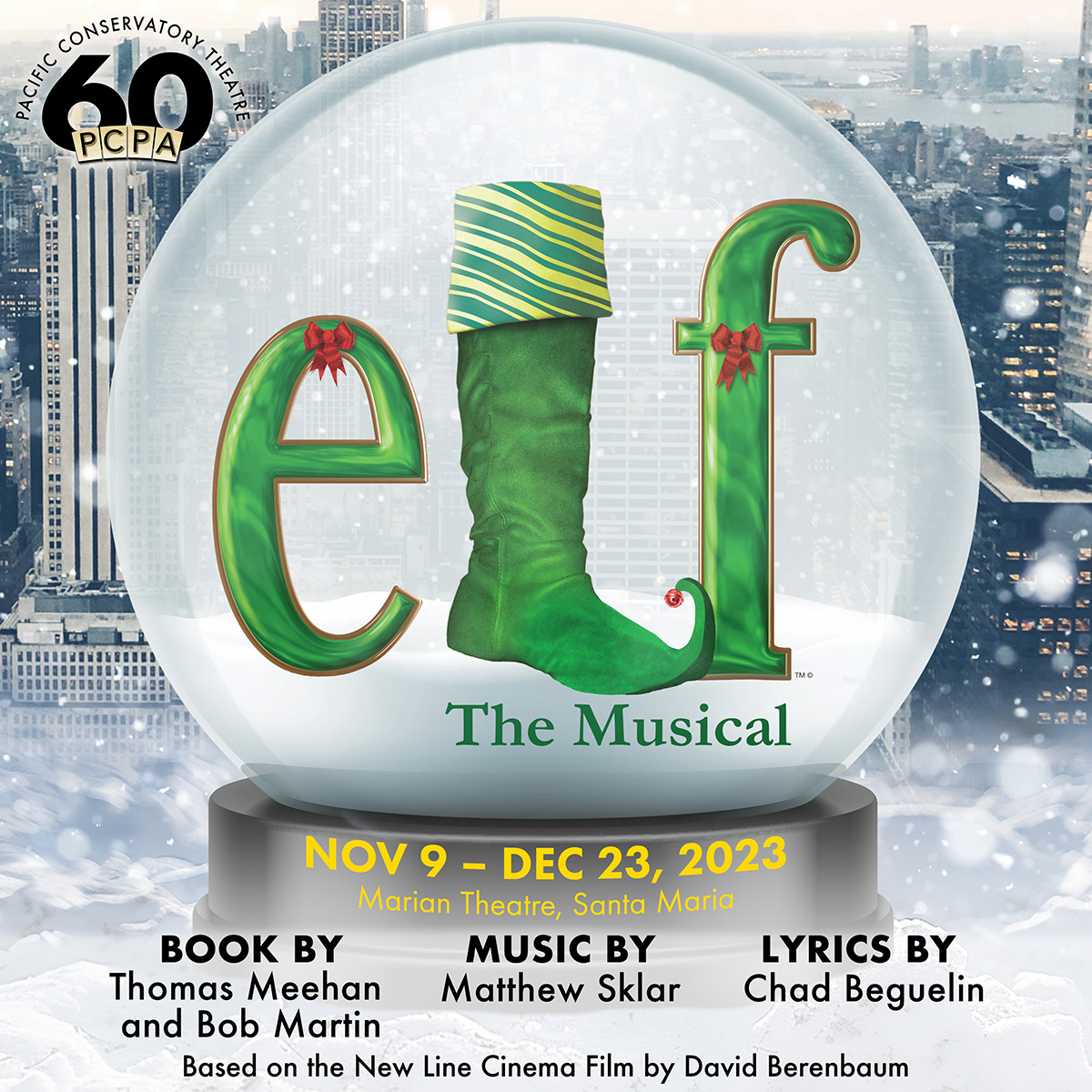 Poster Art for Elf the musical